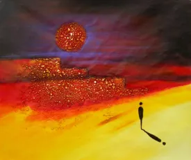 Alone with the Midnight Sun Canvas Oil Painting