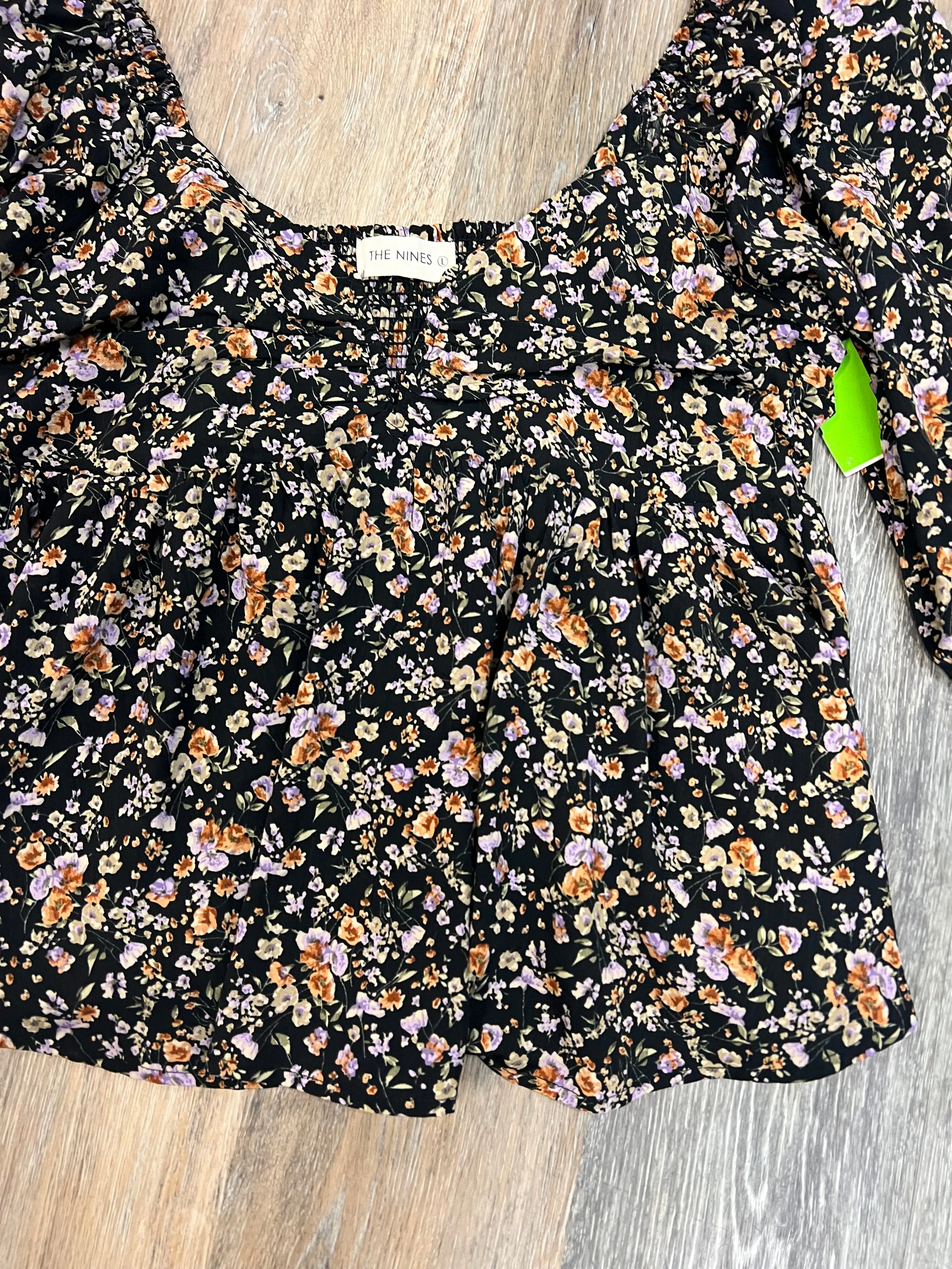 Blouse 3/4 Sleeve By The Nines In Floral, Size: L