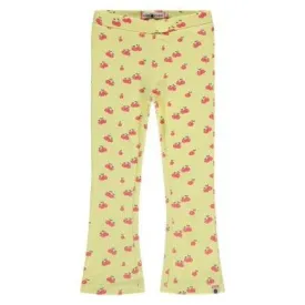 Girls Bottoms | Flared Ribbed Pants- Yellow | BABYFACE