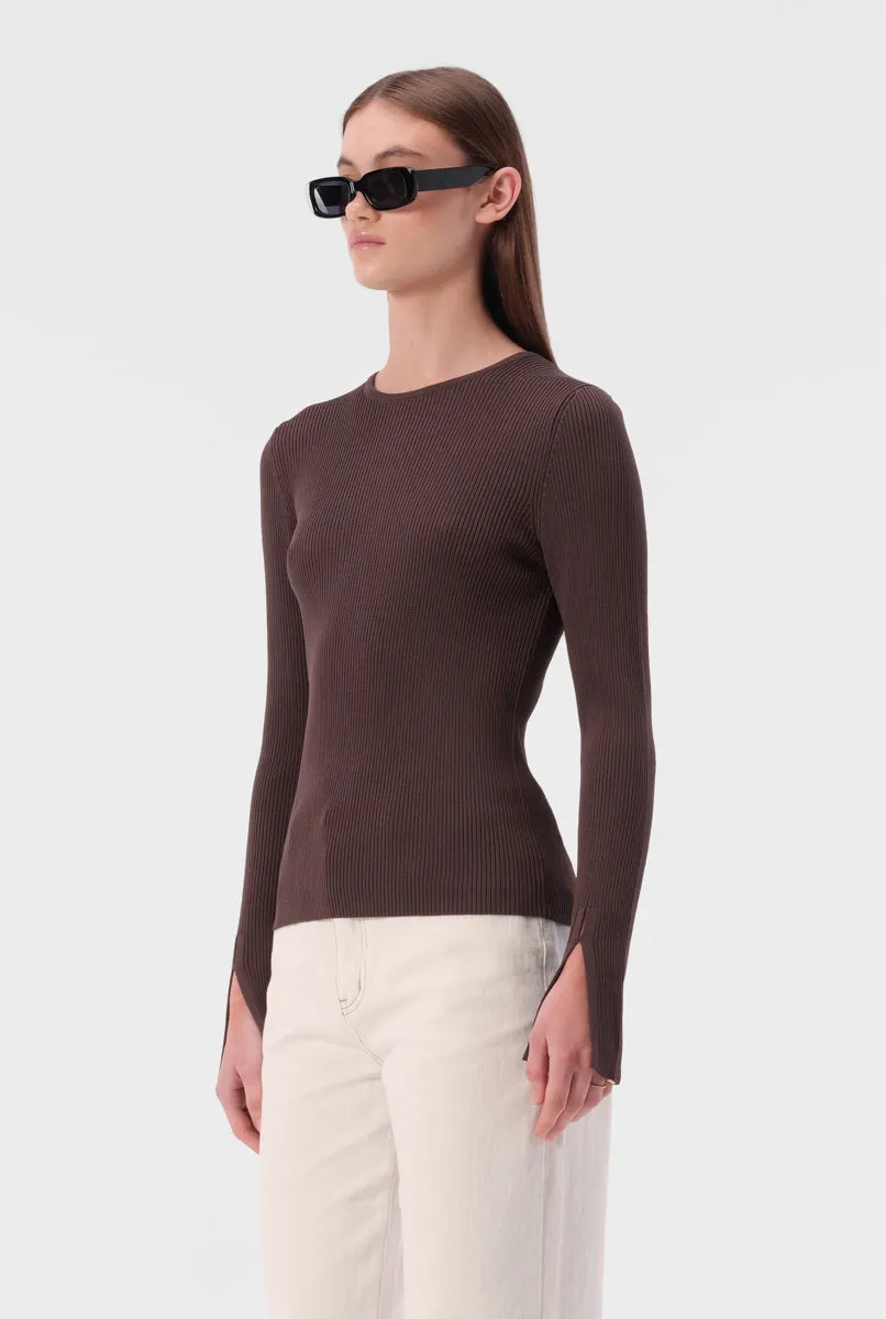 LILLI KNIT TOP | Graphite