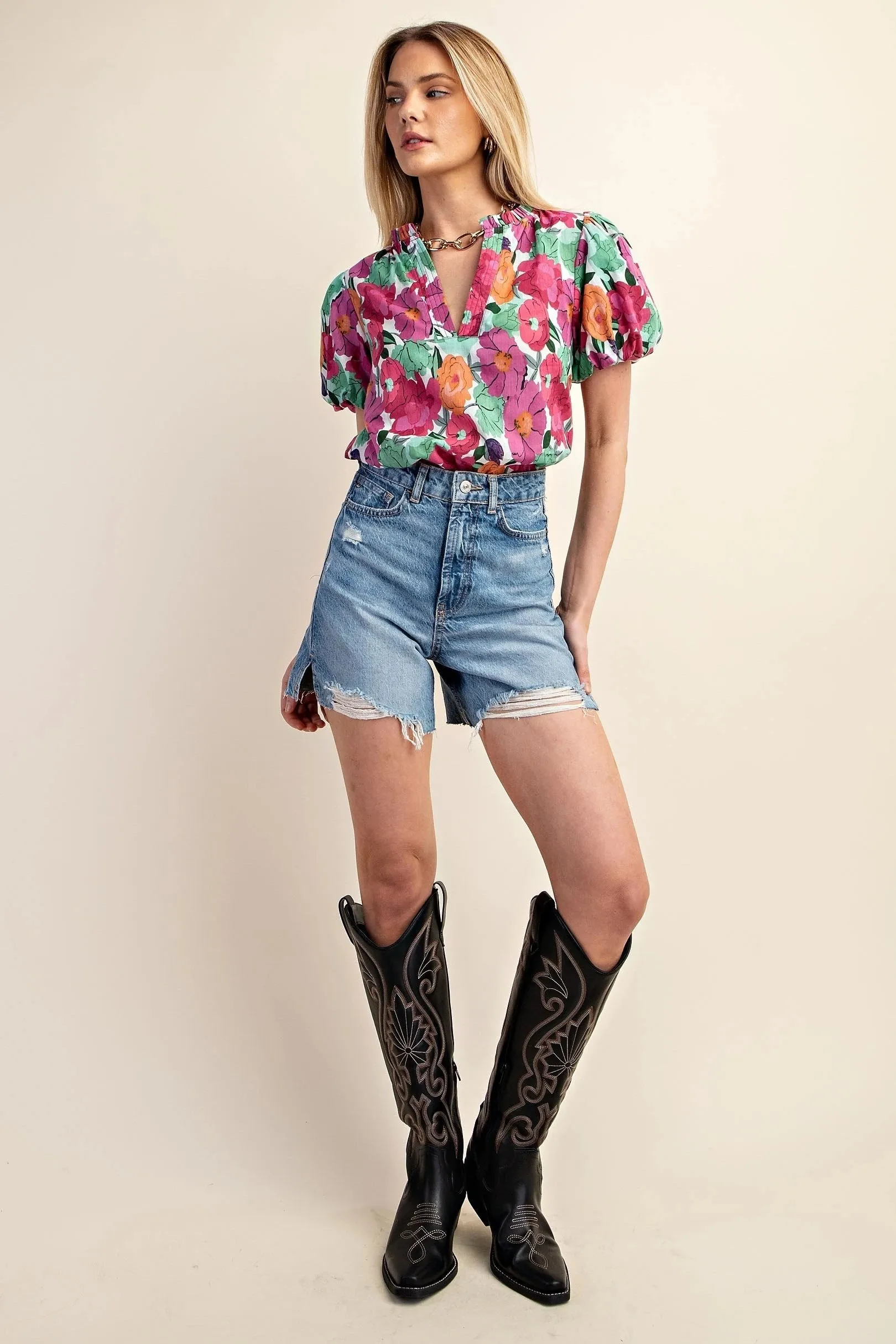 NIKKI FLORAL TOP