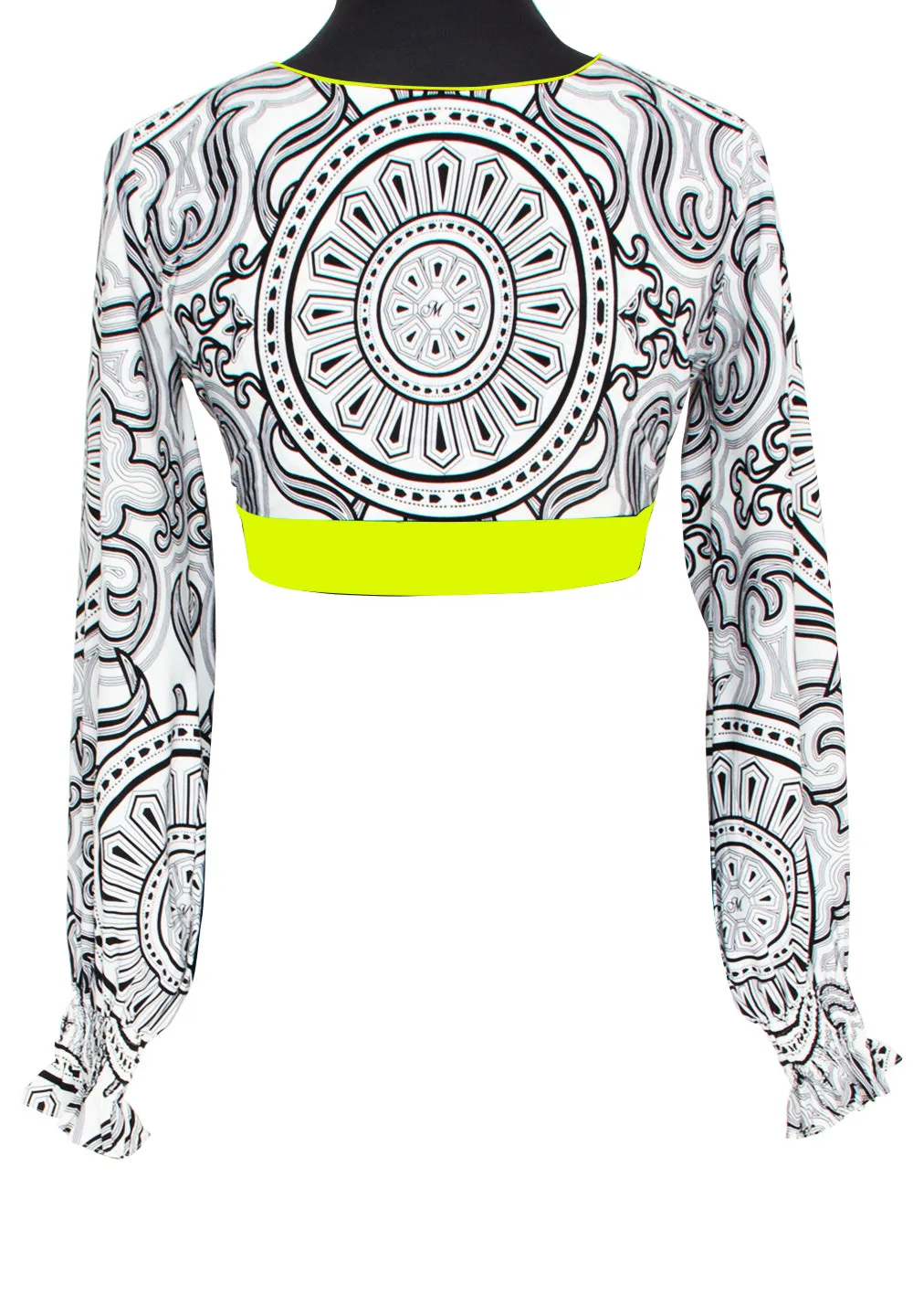 Tribal - Moon Crop Top (Neon Yellow)